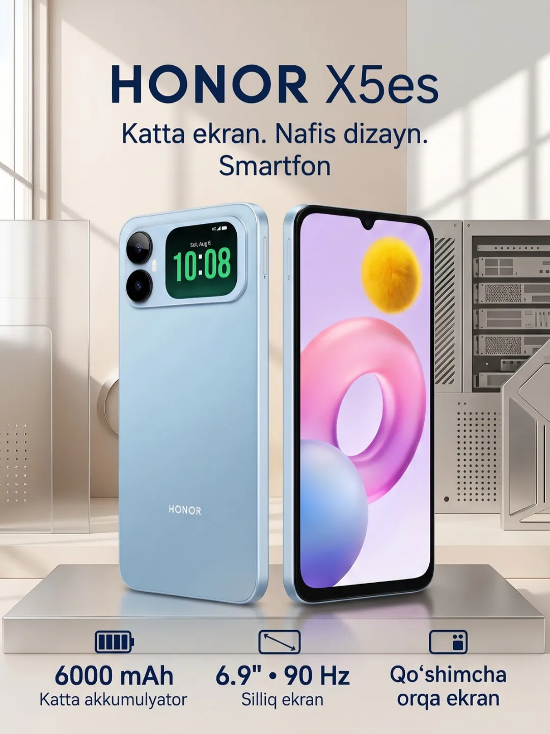 Смартфон Honor X5es 4/64 ГБ, Light Blue